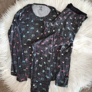 Vs pink large ombre jersey pajama set.